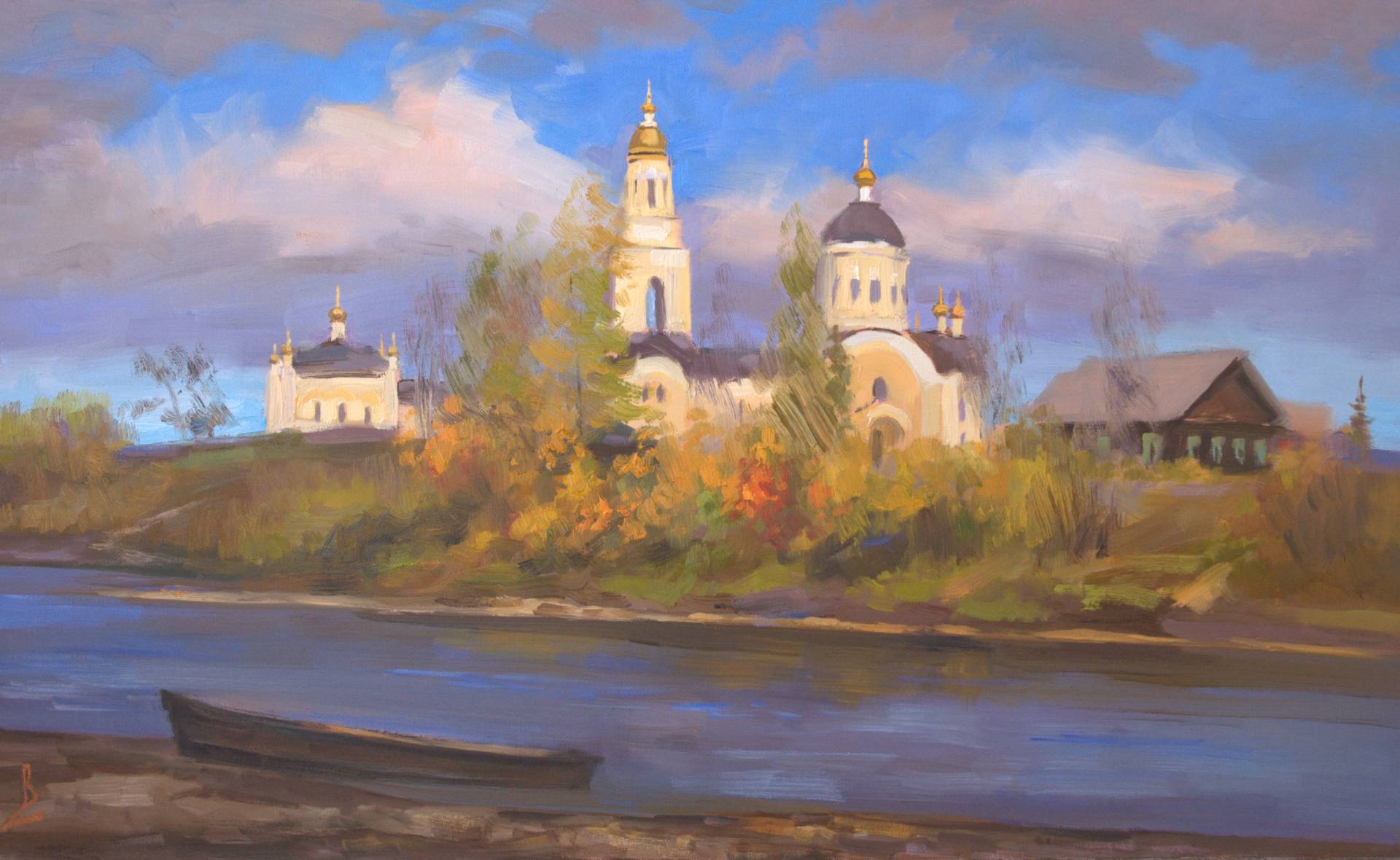 Меркушино. Осенние ветры - 1, Сергей Волков , Купить картину Масло