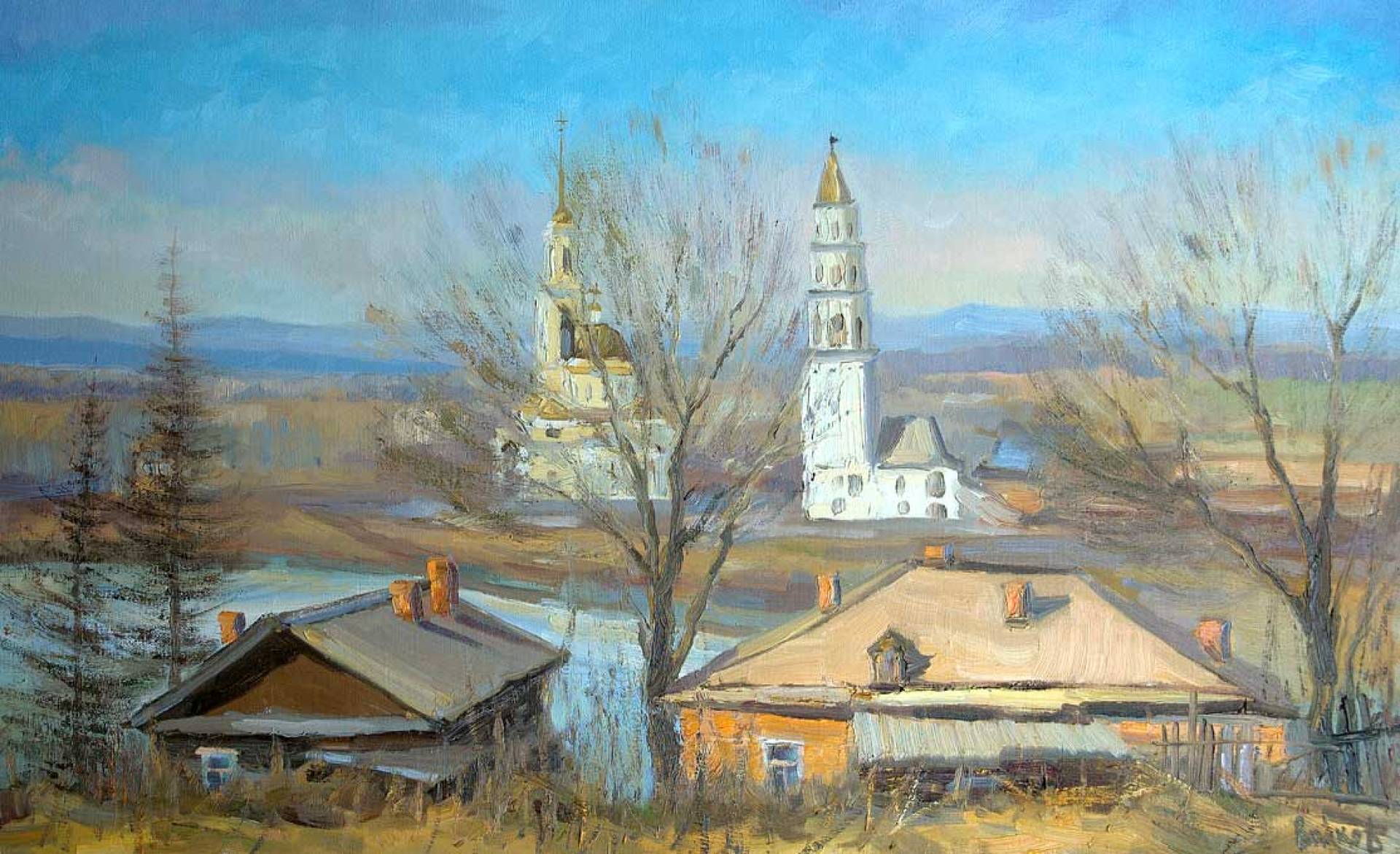Невьянская весна - 1, Сергей Волков , Купить картину Масло