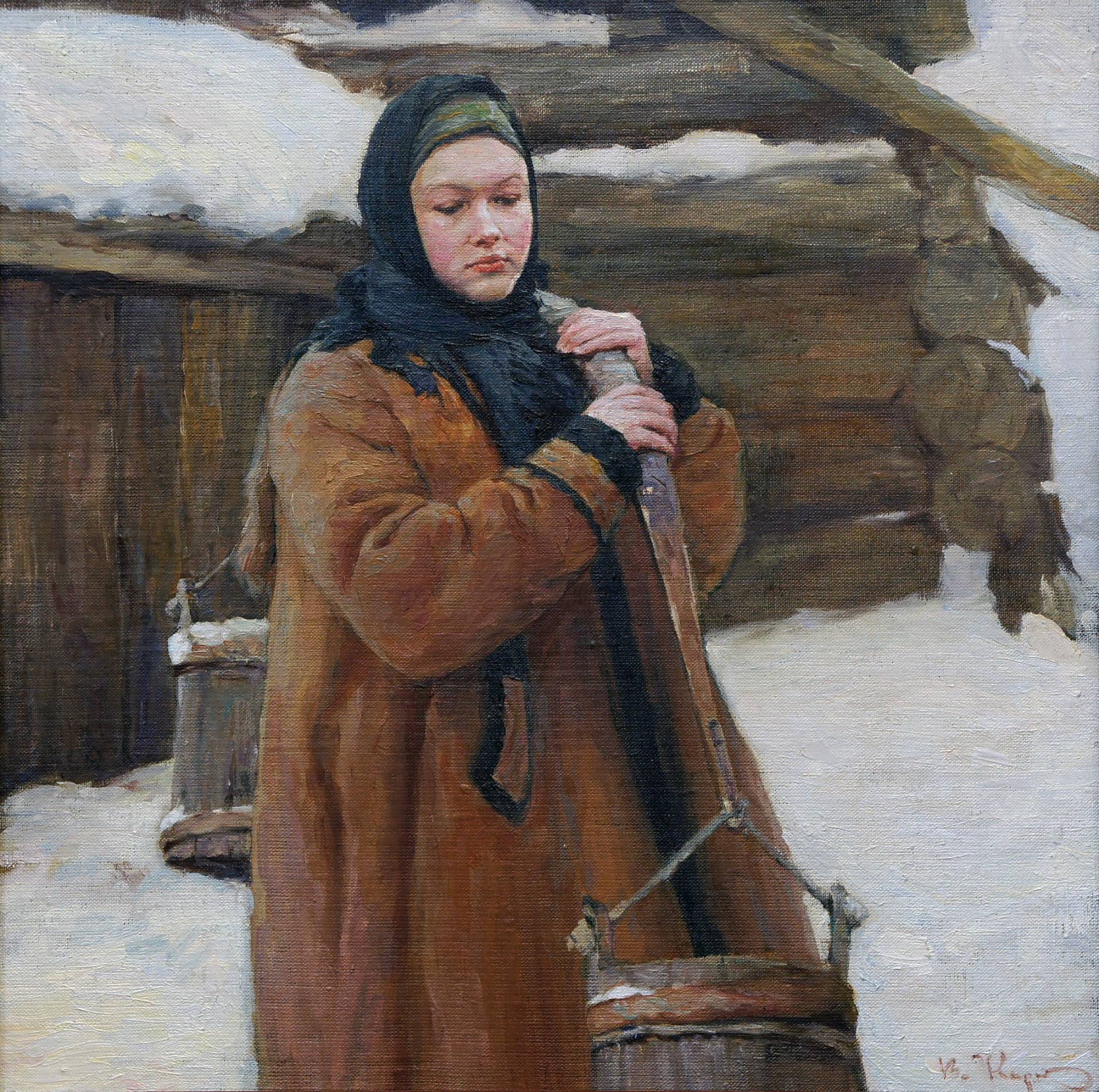 В зимний день  - 1, Владимир Кириллов , Купить картину Масло