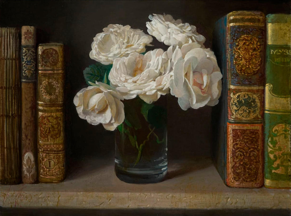 Розы с книгами  - 1, Александр Саидов, Купить картину Масло