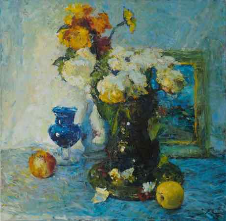 Натюрморт с синей вазой