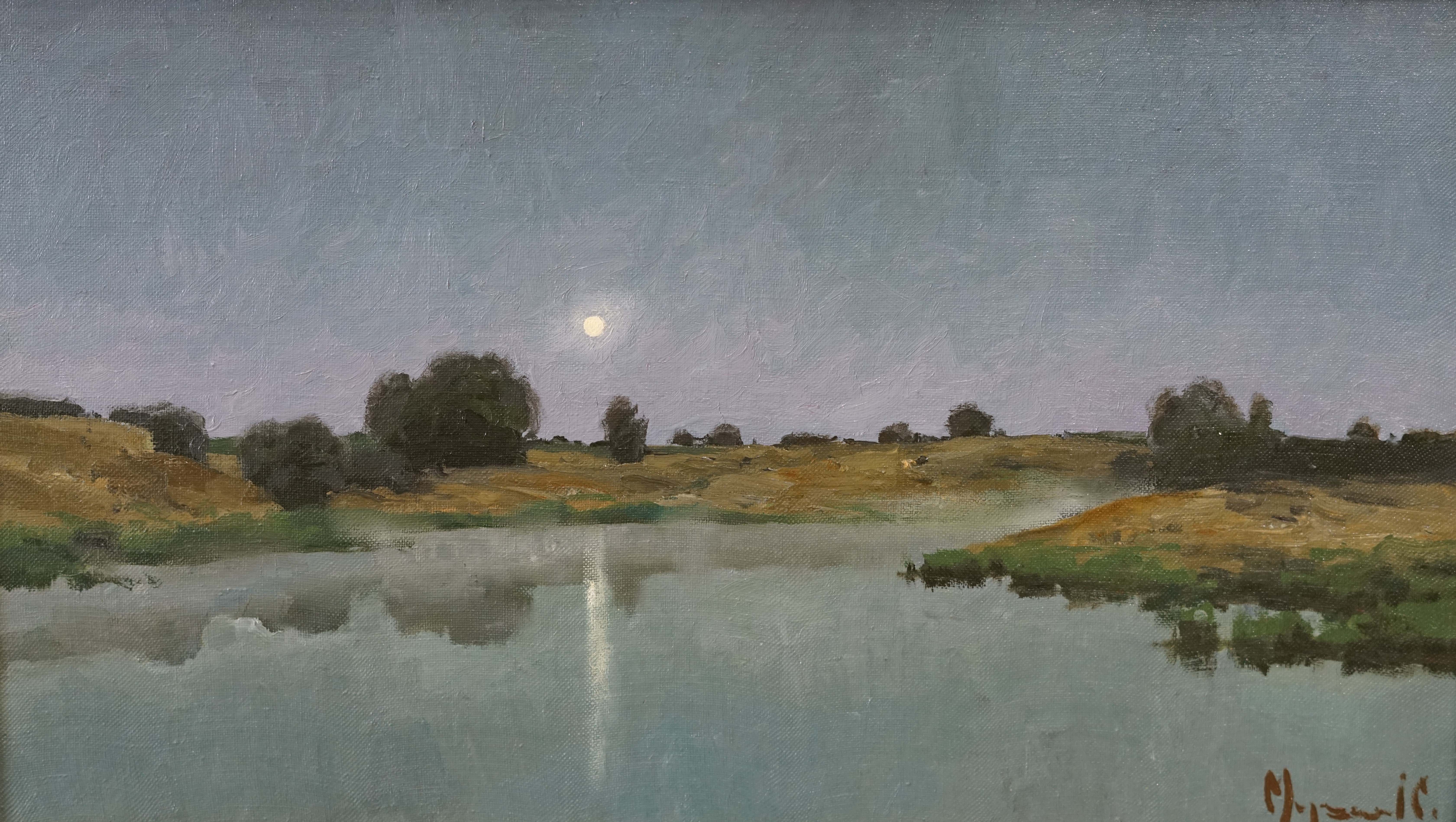 Пейзаж с луной - 1, Стас Мирошников, Купить картину Масло