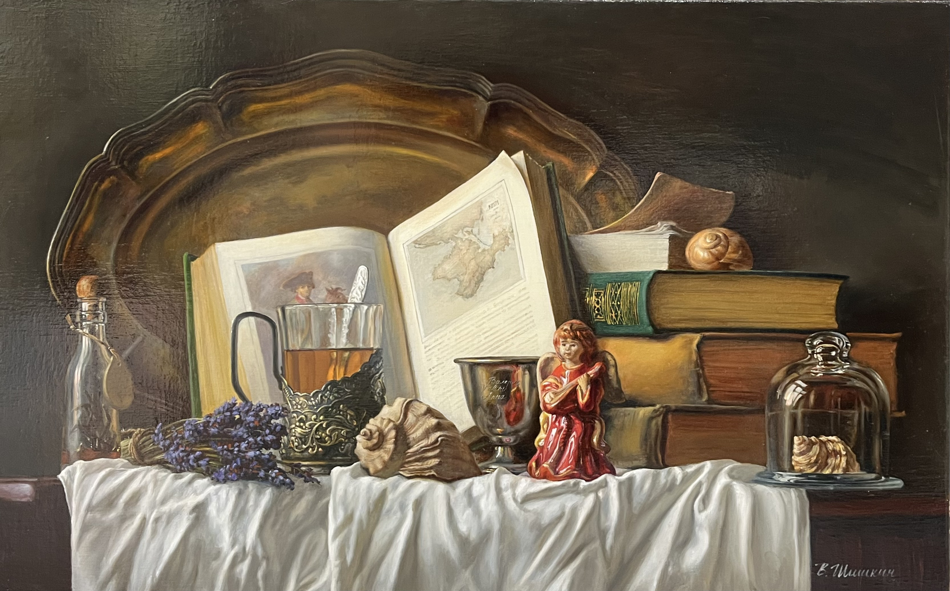 Натюрморт с книгами - 1, Валерий Шишкин , Купить картину Масло