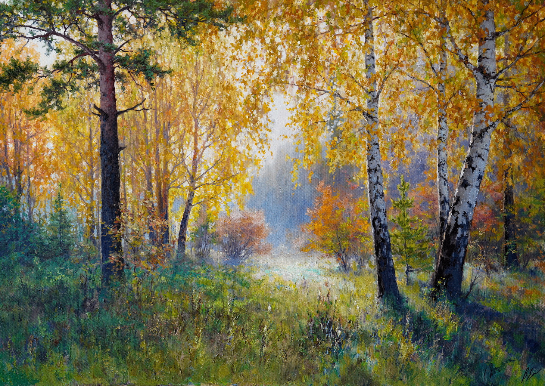 Осеннее утро - 1, Вадим Зайнуллин , Купить картину Масло