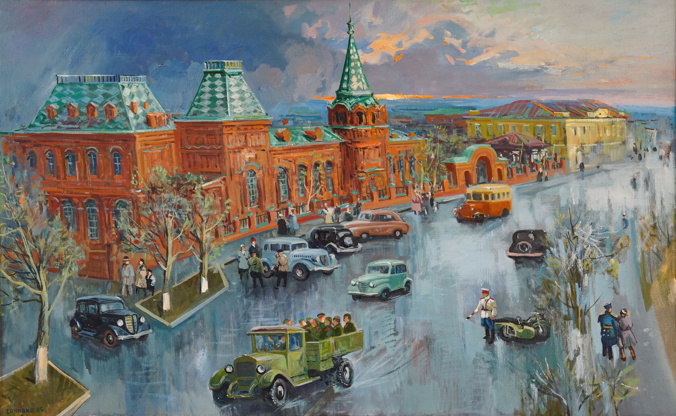 Май 1954 г. Свердловск, ул. Розы Люксембург - 1, Сергей Сочивко, Купить картину Масло