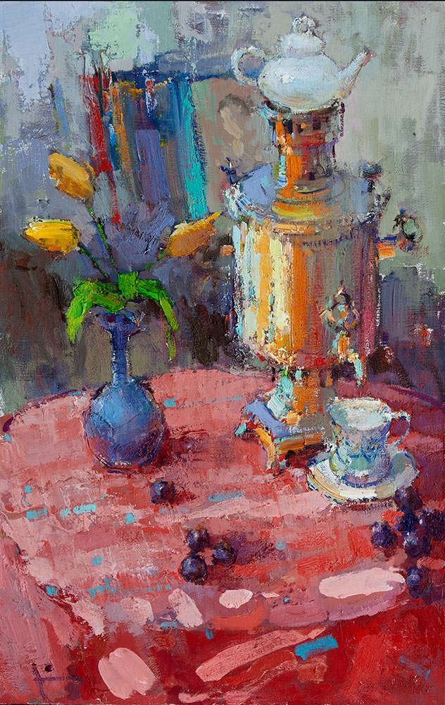 Натюрморт с тюльпанами - 1, Вячеслав Короленков, Купить картину Масло