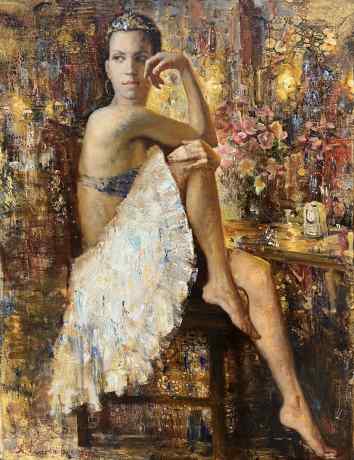 После выступления. Отдыхающая балерина