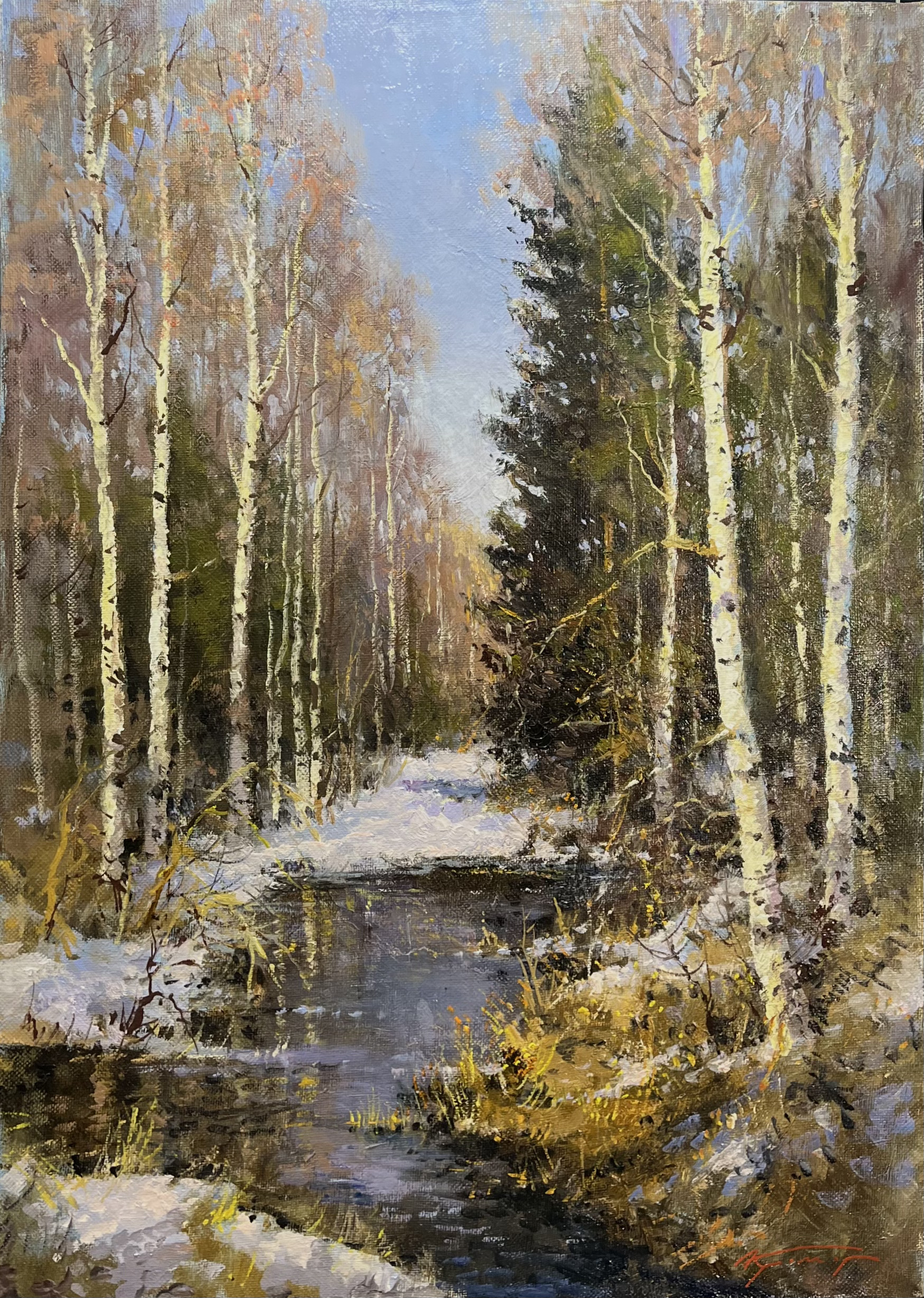 Снег тает - 1, Александр Кремер, Купить картину Масло