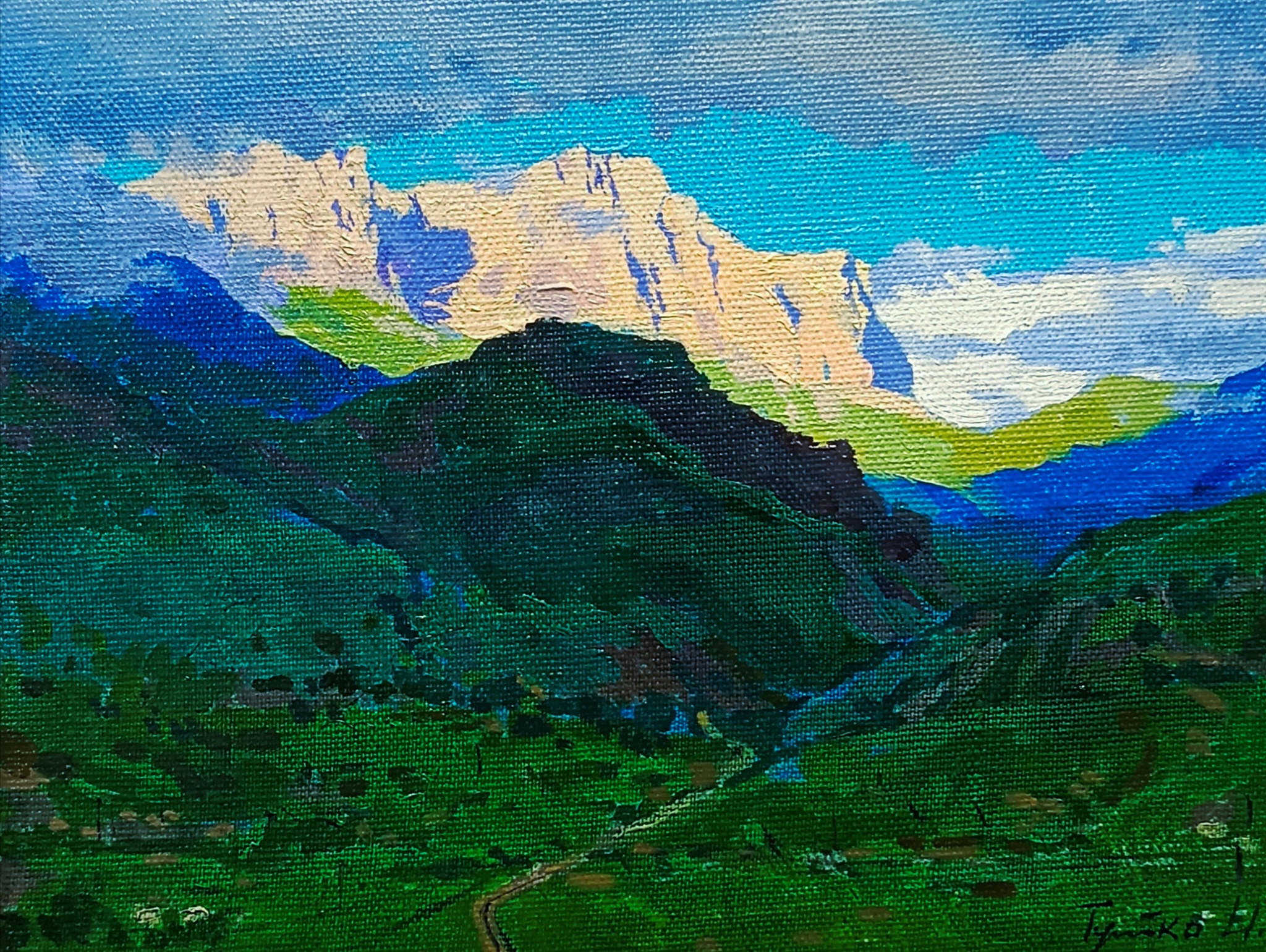 Солнце в Чегемском ущелье - 1, Тупейко Иван, Купить картину Масло