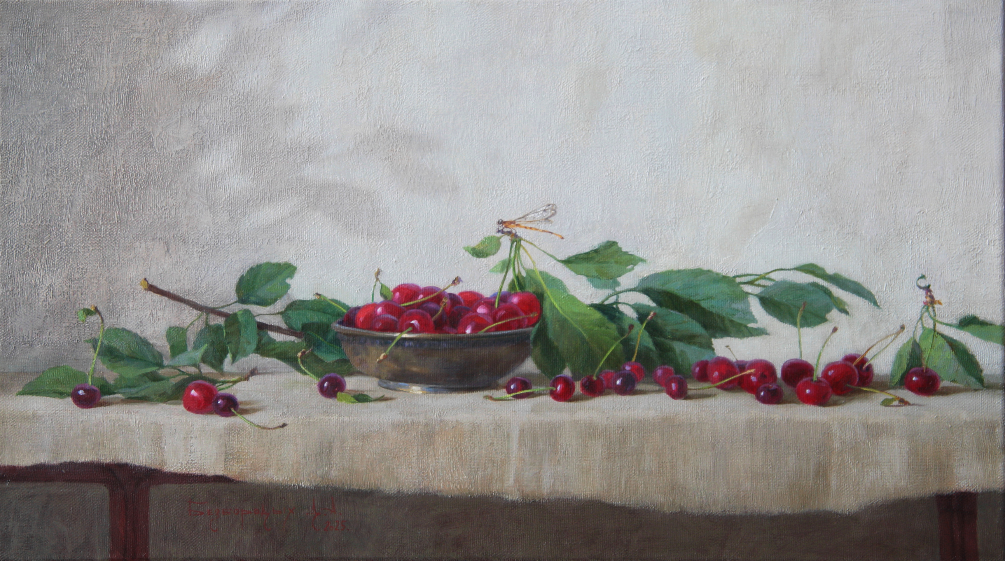 Рубиновые бусы. Вишня - 1, Дина Безбородых, Купить картину Масло