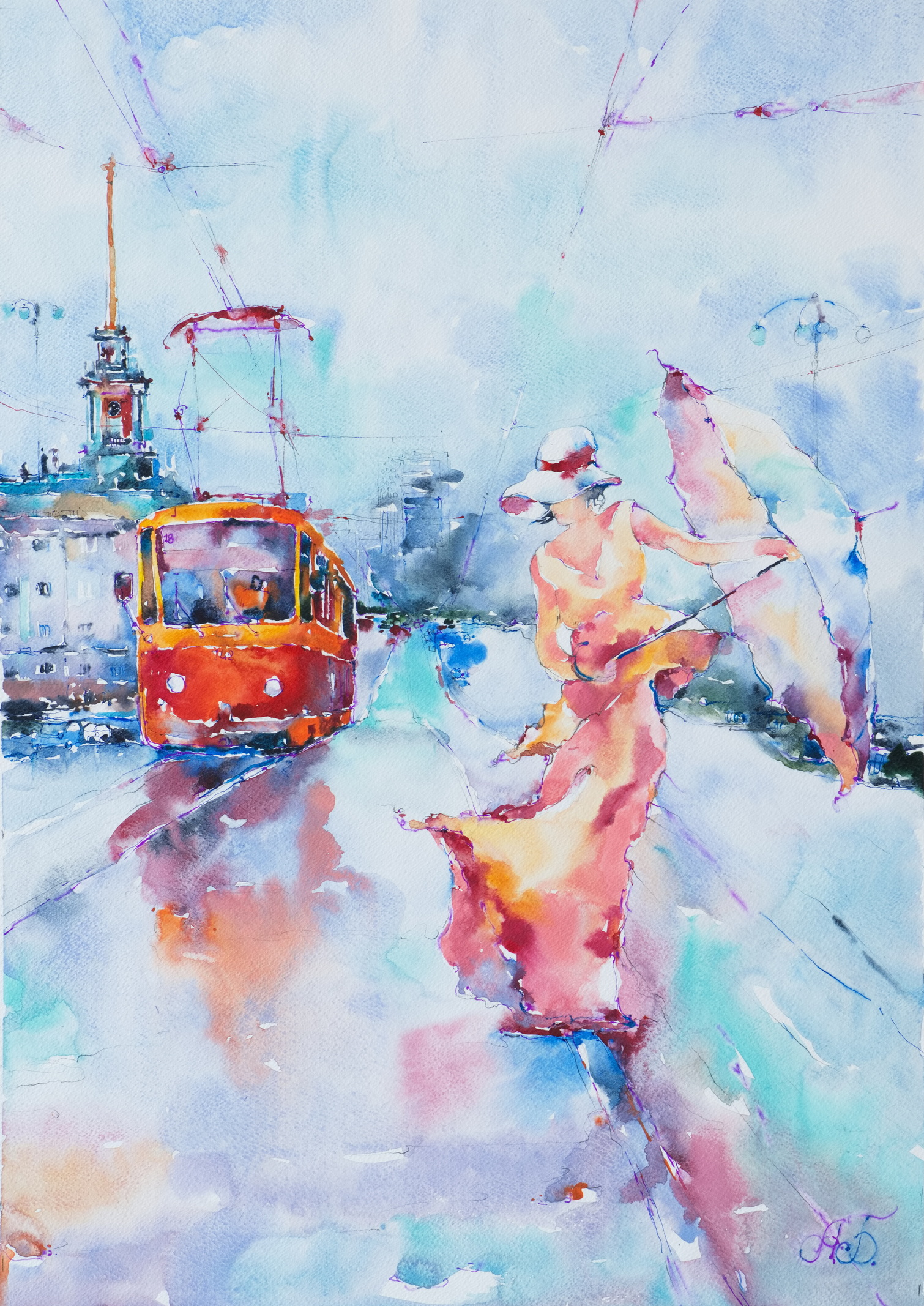 После дождичка в четверг - 1, Андрей Бичурин, Купить картину Акварель