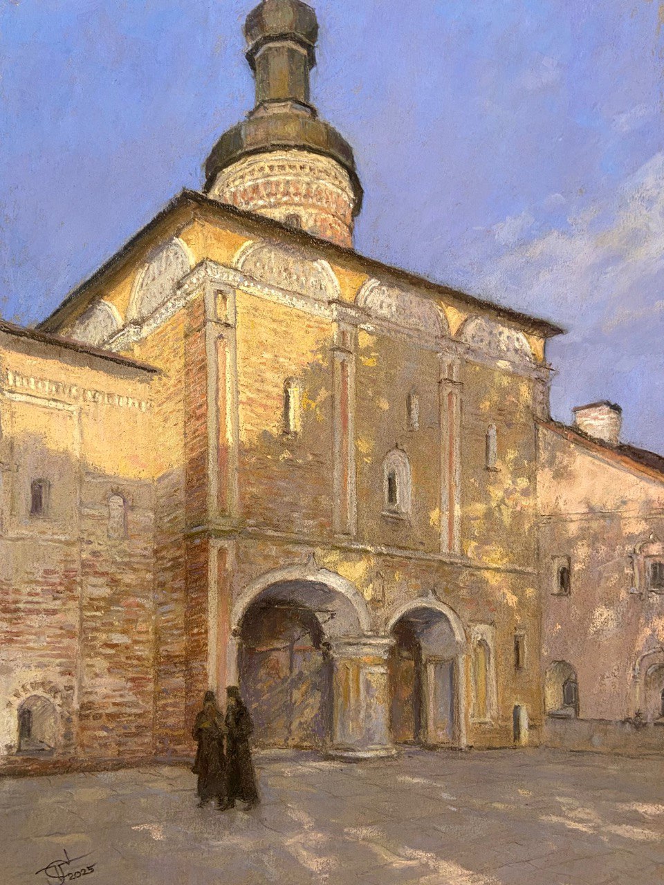 Церковь над Святыми воротами, 16 век, Кирилло- Белозерский монастырь - 1, Сергей Усик, Купить картину Авторская техника