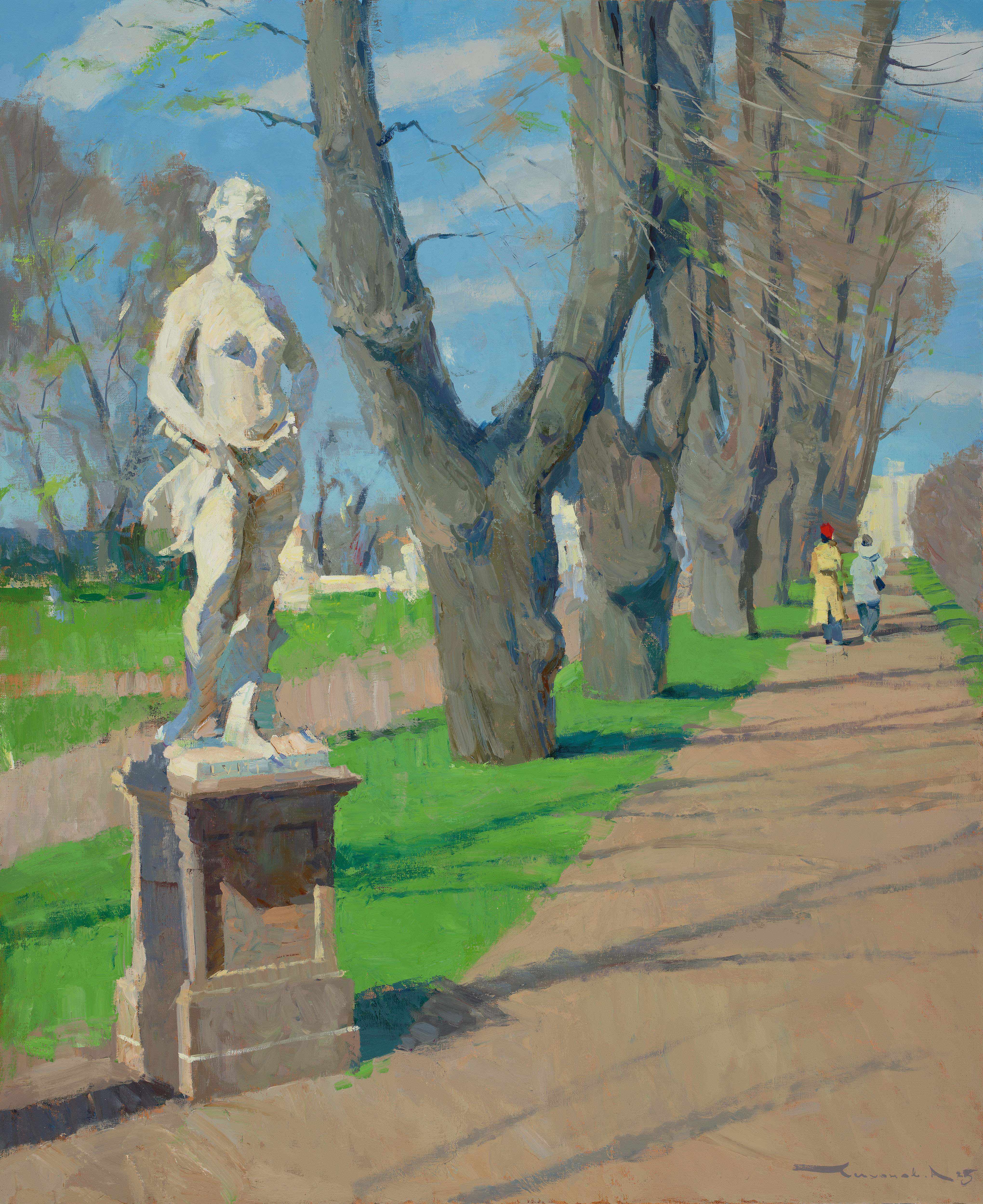 Первая зелень в Летнем саду - 1, Артем Тихонов, Купить картину Масло